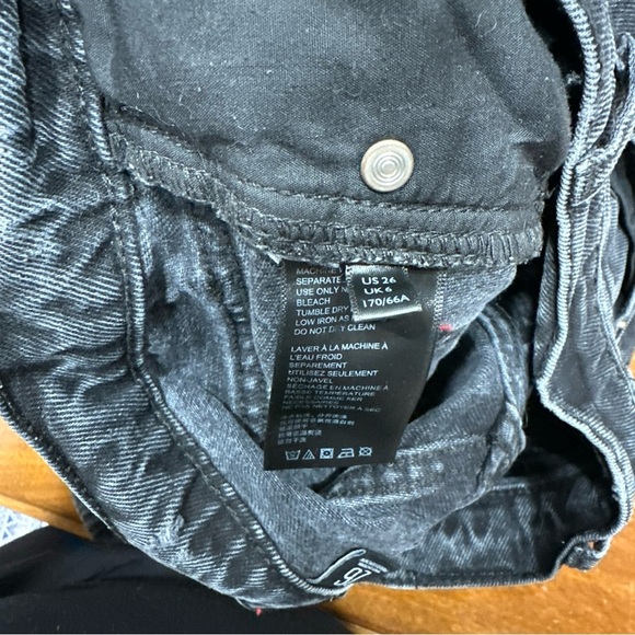 BDG Jeans Women Size 26 Relaxed Straight Leg Denim Washed Black Button Fly Urban - Picture 8 of 9